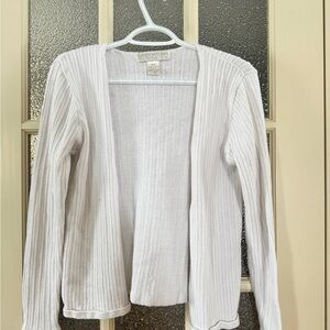 Easywear Women's Cream Open-Front Cardigan